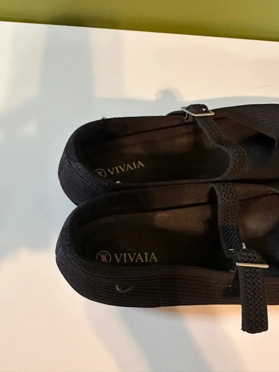Vivaia Margot Mary Jane Square-Toe Flats Black size 37.5 US 7 - Picture 4 of 6